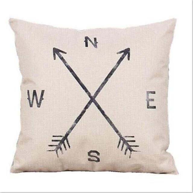 Black and White Linen Pattern Pillow Case